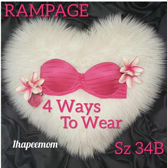 Rampage Strapless Bra Size 34B Convertable Straps - Picture 6 of 6